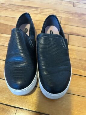 Dr. Scholl's Black Slip-On Loafers with White Sole